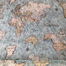 COTONE ARREDAMENTO - 313 MAPPAMONDO CELESTE TENUE