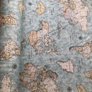 COTONE ARREDAMENTO - 313 MAPPAMONDO CELESTE TENUE