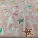 COTONE ARREDAMENTO - 314 STELLINE POIS FONDO ROSA