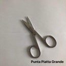 FORBICINE ACCIAIO PUNTA PIATTA - TRE MISURE