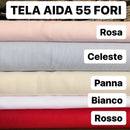 TELA AIDA 55 FORI - H150 CM - CINQUE COLORI