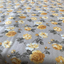 COTONE ARREDAMENTO - 358 ROSE GIALLE FONDO BEIGE