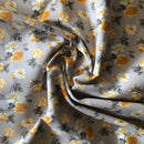 COTONE ARREDAMENTO - 358 ROSE GIALLE FONDO BEIGE