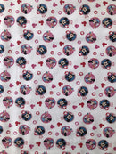 COTONE 100% - 015 MINNIE E TOPOLINO FONDO BIANCO