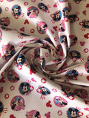 COTONE 100% - 015 MINNIE E TOPOLINO FONDO BIANCO