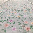 COTONE ARREDAMENTO - 321 FIORELLINI COLORATI FONDO VERDE CHIARO