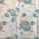 COTONE ARREDAMENTO - 322 FIORE AVION FONDO CON DISEGNO VERDE CHIARO