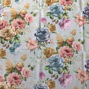 COTONE ARREDAMENTO - 323 FIORI COLORATI FONDO VERDE CHIARO