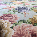 COTONE ARREDAMENTO - 323 FIORI COLORATI FONDO VERDE CHIARO