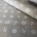 COTONE ARREDAMENTO - 326 ANCORA E TIMONE FONDO BEIGE