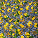 COTONE ARREDAMENTO - 330 LIMONI FONDO VIETRI BLU