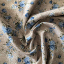 COTONE ARREDAMENTO - 331 FIORELLINO BLU FONDO BEIGE