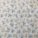 COTONE ARREDAMENTO - 331 FIORELLINO BLU FONDO BEIGE