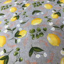 COTONE ARREDAMENTO - 337 LIMONI ED OLIVE FONDO BEIGE