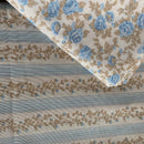 COTONE ARREDAMENTO - 342 FIORI E RIGA CELESTE - ABBINAMENTO