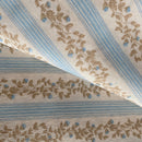 COTONE ARREDAMENTO - 342 FIORI E RIGA CELESTE - ABBINAMENTO