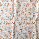 COTONE ARREDAMENTO - 354 FIORELLINO ARANCIO FONDO BEIGE MELANGE