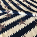 COTONE ARREDAMENTO - 355 RIGA BLU STELLA MARINA FONDO BIANCO