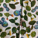 COTONE ARREDAMENTO - 357 CACTUS FONDO BIANCO