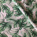 COTONE ARREDAMENTO - 360 FOGLIE VERDI FONDO BEIGE