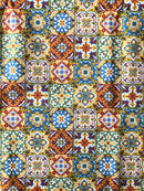 COTONE ARREDAMENTO - 369 MATTONELLA SENAPE/VERDE