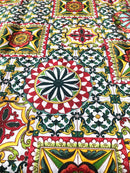 COTONE ARREDAMENTO - 370 MATTONELLA VERDE/GIALLO