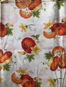 COTONE ARREDAMENTO - 378 ZUCCA CON FIORELLINO