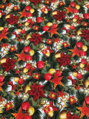 COTONE ARREDAMENTO - 402 PALLINE E FOGLIE NATALE