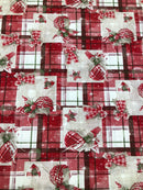 COTONE ARREDAMENTO - 414 NATALE COUNTRY QUADRETTO ROSSO