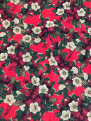COTONE ARREDAMENTO - 424 GHIRLANDA NATALE FONDO ROSSO