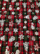 COTONE ARREDAMENTO - 451 ALBERO NOTE MUSICALI E FONDO SCOZZESE