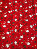 COTONE ARREDAMENTO - 454 GNOMO E REGALI FONDO ROSSO