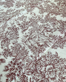 COTONE ARREDAMENTO - 492 TIROLESE BORDEAUX FONDO BIANCO