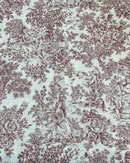 COTONE ARREDAMENTO - 492 TIROLESE BORDEAUX FONDO BIANCO