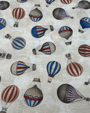 COTONE ARREDAMENTO - 518 MONGOLFIERA ROSSO SCURO E BLU