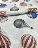 COTONE ARREDAMENTO - 518 MONGOLFIERA ROSSO SCURO E BLU