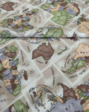 COTONE ARREDAMENTO - 523 MAPPAMONDO DISEGNATO