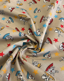 COTONE ARREDAMENTO - 524 CANE SU SKATE FONDO BEIGE