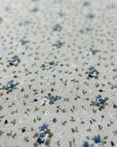 PANAMA - 530 BOUQUET FIORI CELESTE FONDO BEIGE