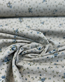 PANAMA - 530 BOUQUET FIORI CELESTE FONDO BEIGE