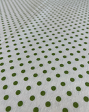 COTONE ARREDAMENTO - 536 POIS VERDE FONDO BIANCO