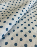 COTONE ARREDAMENTO - 537 POIS BLU FONDO BIANCO