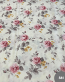 COTONE ARREDAMENTO - 561 ROSA FOGLIA GRIGIA FONDO PANNA