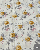 COTONE ARREDAMENTO - 562 ROSA SENAPE FOGLIA GRIGIA FONDO PANNA