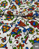 COTONE ARREDAMENTO - 565 MAIOLICA ASTRATTO BLU-GIALLO-VERDE