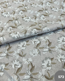 COTONE ARREDAMENTO - 572 FIORE BIANCO FONDO NATURALE