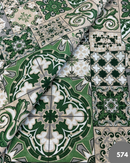 COTONE ARREDAMENTO - 574 MATTONELLA VERDE FONDO BEIGE