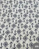 COTONE ARREDAMENTO - 575 ANCORA E TIMONE BLU FONDO BIANCO