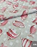 COTONE ARREDAMENTO - 578 PESCIOLINO ROSSO FONDO POIS