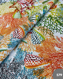 COTONE ARREDAMENTO - 579 CORALLO MARINO COLORATO VERDE ARANCIO